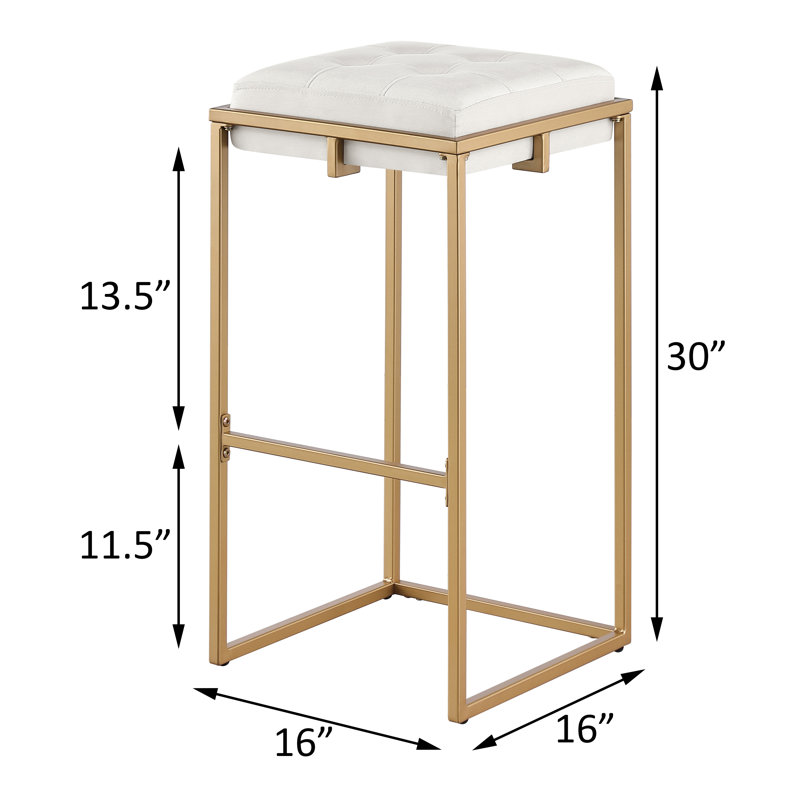 Tabouret de bar et de comptoir Magdelena, Beige, Tabouret de bar (siège d'une hauteur de 30 po)
