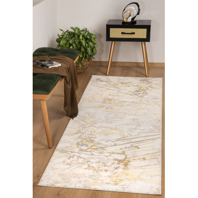 Tapis abstrait crème