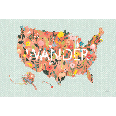 Wild Garden USA 1 Piece Wrapped Canvas Wall Art
