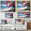 «Ethalind Pink and Turquoise Beach», reproduction sur toile encadrée-1502222421-1502222442