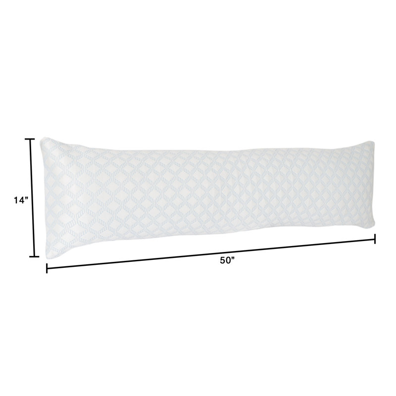 Cooling Memory Foam Body Pillow - Provides Cooling Relief for Side and Back Sleepers