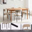 Ensemble de chaises de salle à manger moderne, 4 pièces, coussins de siège ronds, pieds en métal et chaises de cuisine à dossier courbé