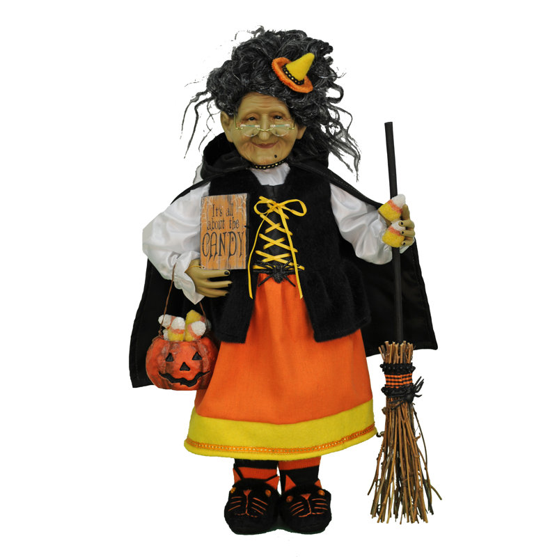 Candy Corn Witch Figurine