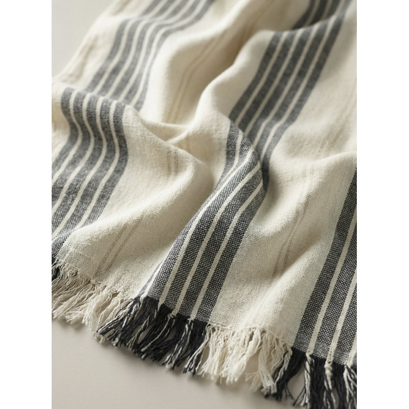 Green Newport Stripe Turkish Cotton Towel, Green