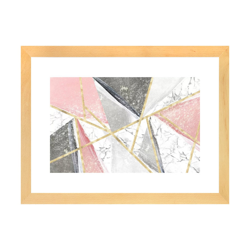 Goldie II par Isabelle Z - impression d'art graphique, Papier bois naturel, H 16 po x l 24 po x P 1 po, Blanc