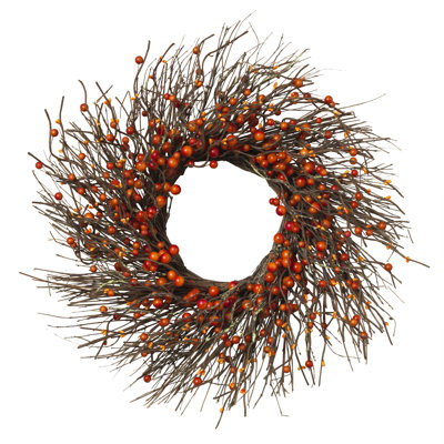 Fall Gold Dusted Berry Wreath