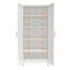 Armoire 2 portes, armoire de rangement en métal avec portes et tablettes réglables, armoire de salon-398111201-392150144