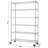 48" W x 18" D x 77" H 6 Tier Wire Shelving with Wheels-283684413