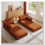 Canapé-lit convertible en velours côtelé avec coussin cylindrique Corduroy-336663266