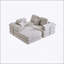 Canapé modulaire désossé de 104 po avec méridienne, siège profond et canapé en mousse à mémoire de forme en chenille pour salon et chambre à coucher, aucun assemblage requis-961399475