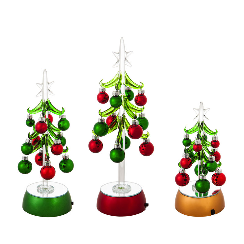 Ensemble 3 pièces d’arbre de décoration de fêtes del classic