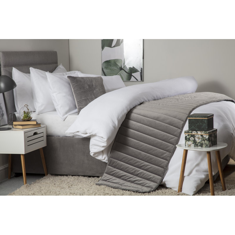 Verona Bed Runner, Charcoal
