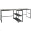 Bureau d'ordinateur 83 po pour 2 personnes avec 2 tablettes de rangement, poste de travail double avec étagère à livres, longue table de bureau pour le bureau personnel