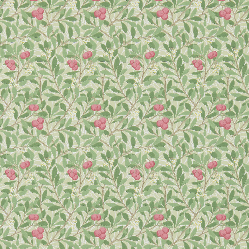 Arbutus 10.05m x 52cm Matte Wallpaper Roll, Green/Violet