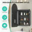 Aishwarya 40x80cm Wall-Mounted Arched Mirror Cabinet with 4-Tier Shelves