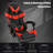 Inbox Zero Adjustable Reclining Ergonomic Swiveling PC & Racing Game Chair in Black/Red