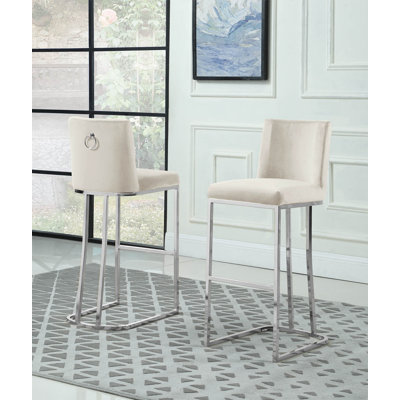 Aurrin Velvet Upholstered Bar & Counter Stool