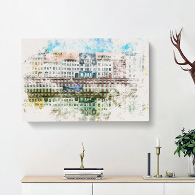 Nyhavn In Copenhagen - Wrapped Canvas