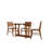 Modern Brown 48" W x 30" D x 30" H Live Edge Dining Table with Durable Acacia Wood