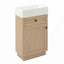Meuble-lavabo de 30 pouces avec lavabo en céramique, conception compacte pour petits espaces, 2 tiroirs et tablette réglable