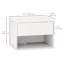 Floating Nightstand Set of 2 with Drawer and Shelf, White