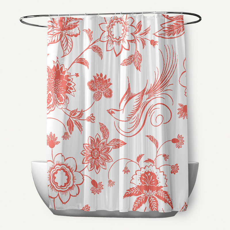 Rideau de douche Everill, Corail, H 74 po x l 71 po