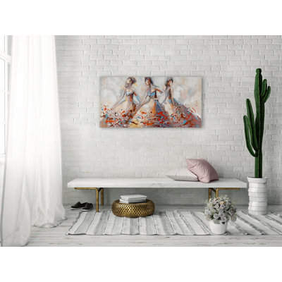 Sensuous Dance - No Frame Rectangle Painting on Canvas