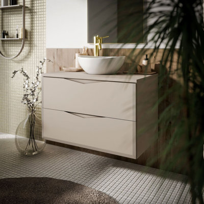 60mm Single Bathroom Vanity with Ceramic Basin