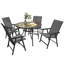 Elijiah 4 - Person Patio Dining Set with Round Table-746259096-746259097