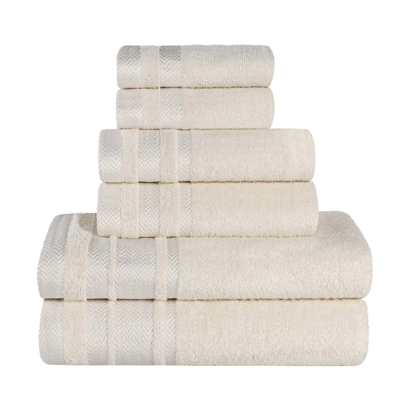 Ensemble de serviettes de bain 6 pièces Halia, Ivory