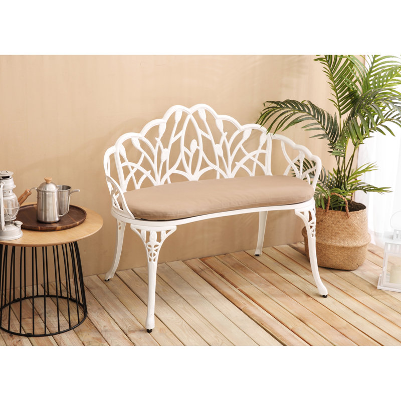 Banc de jardin avec accents floraux pour la terrasse et le jardin