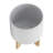 8" CHEVRON PLANTER W/ STAND, WHITE-1592578255
