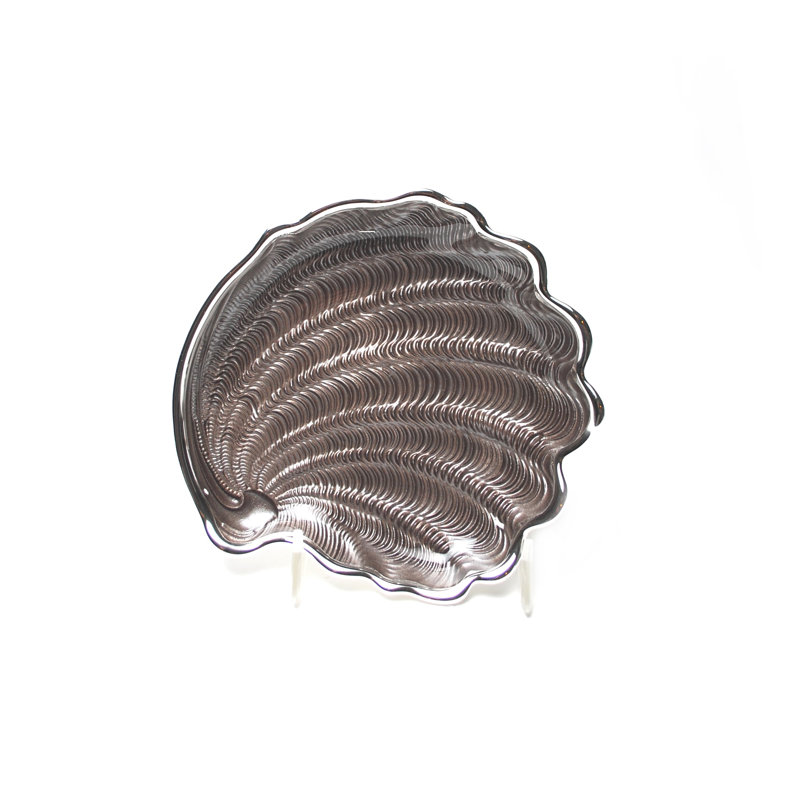 Conchiglia Glass Decorative Tray, Brown