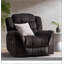 Design classique, tissu moelleux brun, fauteuil inclinable oscillant