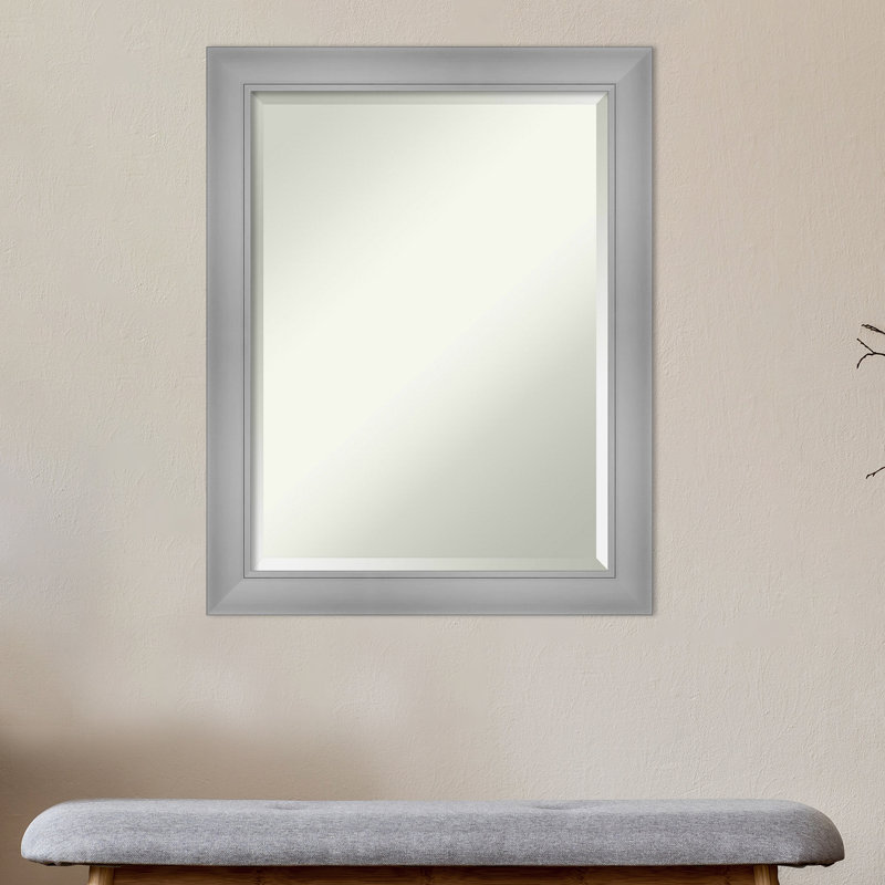 Miroir de salle de bain Kellison, Argent, 27,88 po x 21,88 po