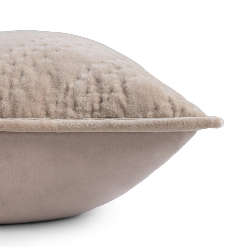 Elms Velvet Pebble King Sham, Beige, King
