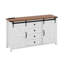 Buffet Farmhouse avec rangement, buffet avec tablettes et porte de grange coulissante-339461072