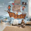 Papier peint pirate, océan, vagues, dessin animé, illustration-434969900-434969902