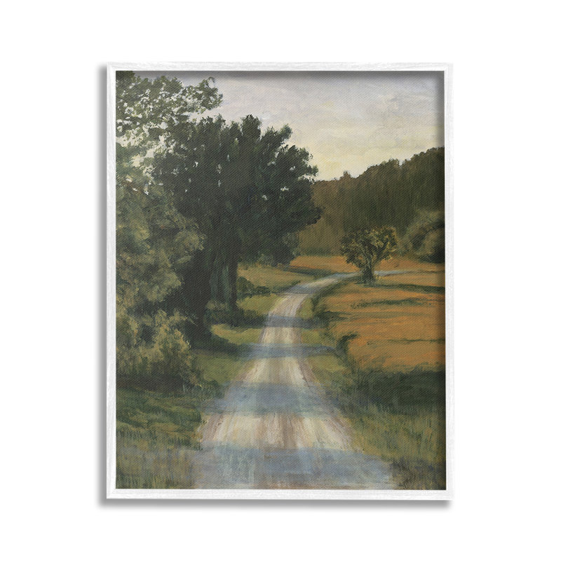 ShadowedRuralPathGicleeArtbyMichaelWillett, Estampe numérique encadrée blanc bord de mer, H 30 po x l 24 po