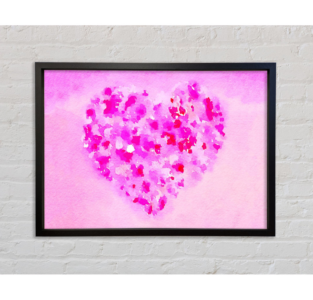 Love Heart Of Petals - Single Picture Frame Kunstdrucke auf Leinwand