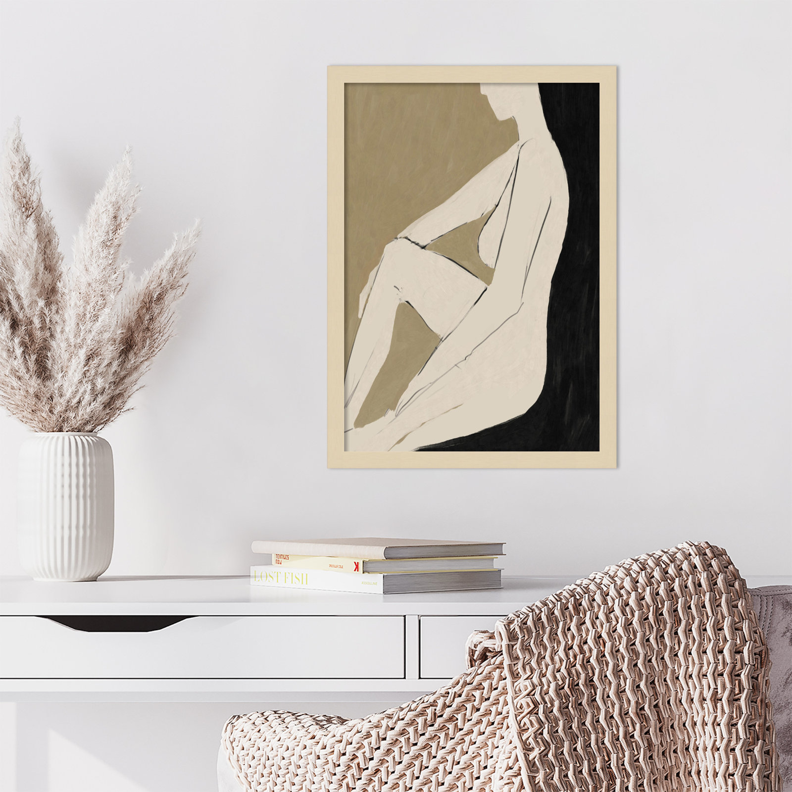 Chamois Chill by Dan Hobday - Single Picture Frame Print, 21" H x 15" W, Brown Framed