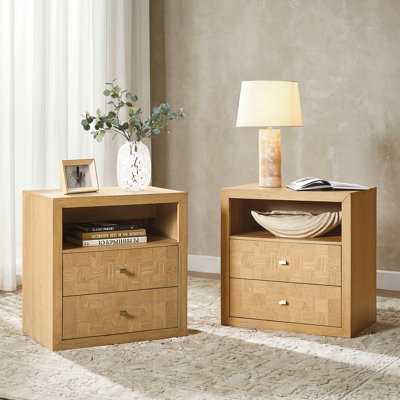 Table de chevet 2 tiroirs Cruce