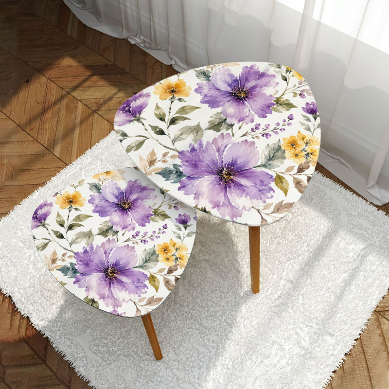 Ensemble de 2 tables basses gigognes Triangle