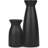 Set Of 2 Black Matte Ceramic Vases, Modern Boho Home Decor For Dried Flowers, Pampas Grass, Rustic Centerpieces For Living Room, Dining Table, Office (Black)