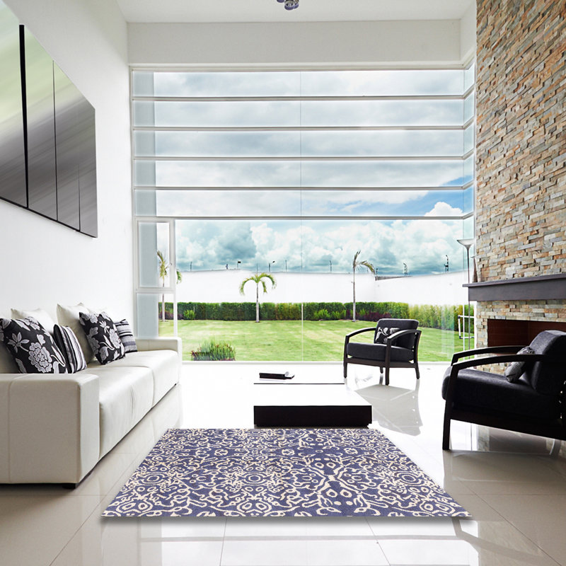 Tapis abstrait moderne 3589, Carré 7 pi