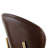 Kira Indoor Upholstered Bar Stool, Dark Brown Faux Leather With Metal Frame, Set Of 2