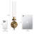Twining 1- Light Dimmable Luxury Flush Mounted Sconces Gold Wall Sconces(Bulb Included)-1113744197-1122309482-1102150764