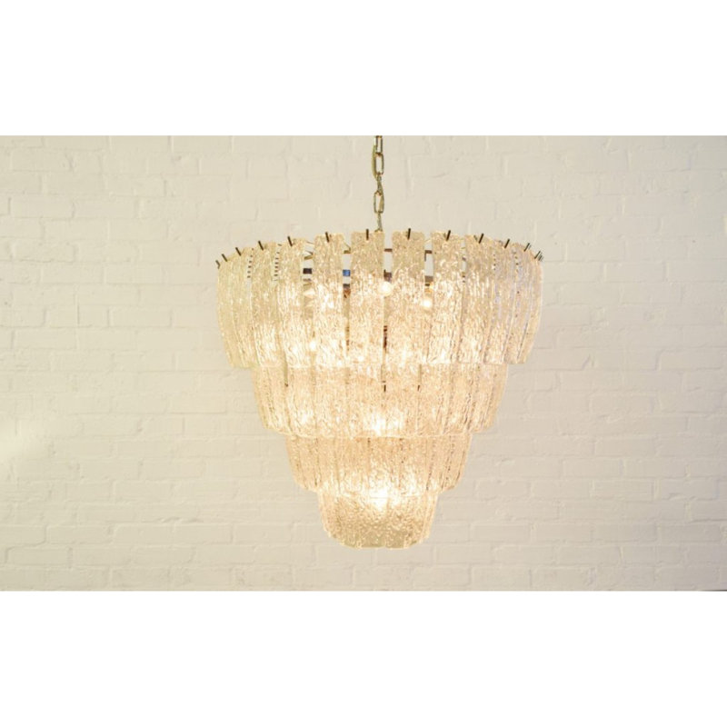 Lustre Venetian Empire Gloria, Nickel bruni, H 15 po x l 18 po x P 18 po, Transparent