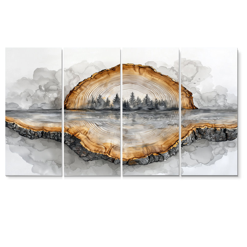 Mulroney - Art mural - Ensemble d'art mural, 4, H 28 po x l 48 po