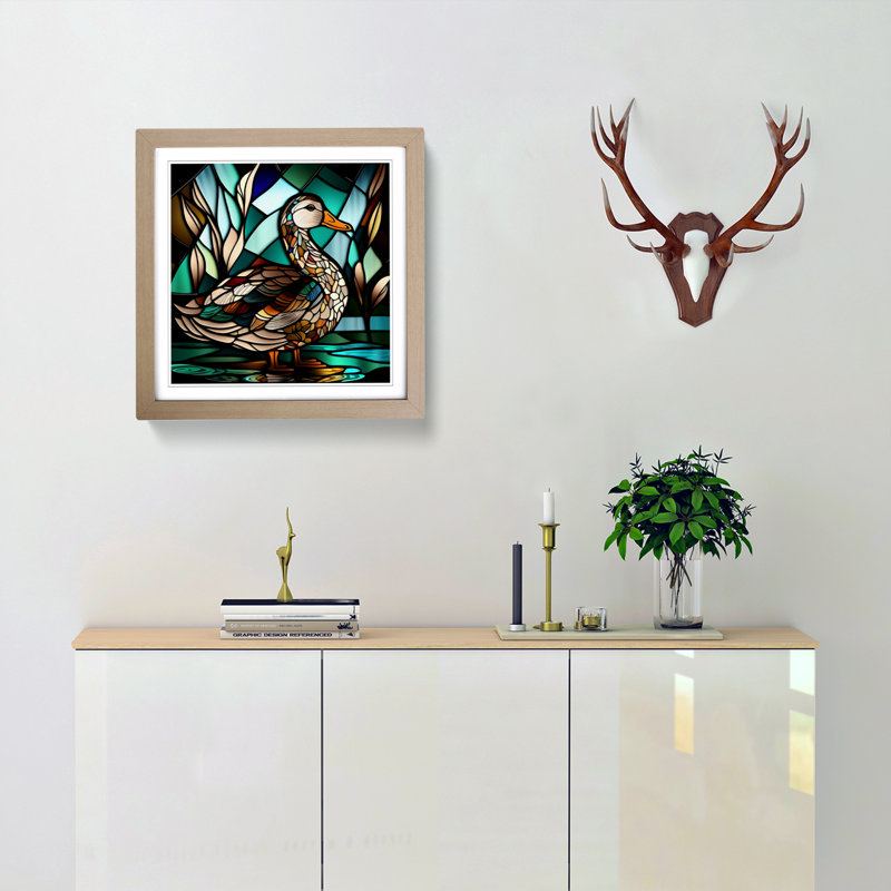 Single Picture Frame Print on Wood, Oak